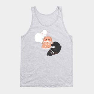 Yin yang Sean Bailey Claude Sleeping | Bunniesmee Tank Top